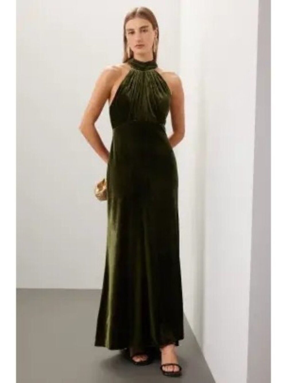 R-101. Ieena for Mac Duggal Velvet Slip Gown